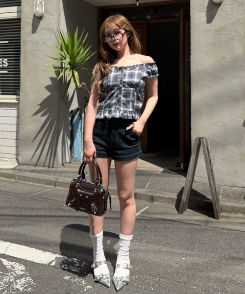 RAY CASSIN(レイカズン)の「【2サイズ展開】ピグメントマイクロショートパンツ(その他パンツ・レディース・ネイビー/スカイブルー/ブラック・M/S)」の14枚目の写真
