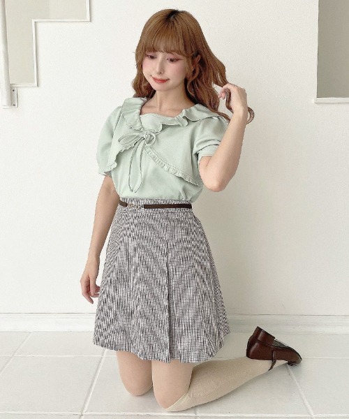 F i.n.t(フィント)の「レイヤード風フリルカットトップス/fint フィント(Tシャツ/カットソー・レディース・ラベンダー/ミント/アイボリー・FREE)」の7枚目の写真