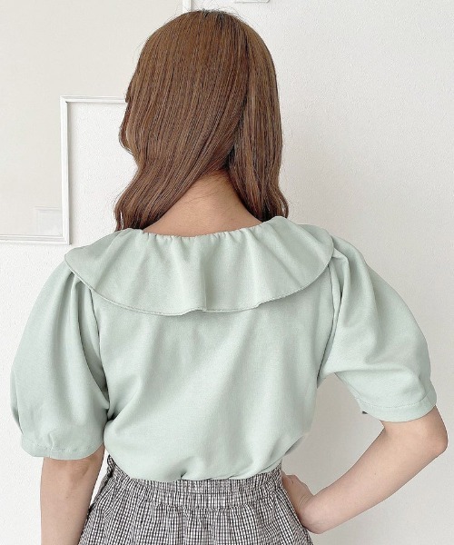 F i.n.t(フィント)の「レイヤード風フリルカットトップス/fint フィント(Tシャツ/カットソー・レディース・ラベンダー/ミント/アイボリー・FREE)」の9枚目の写真