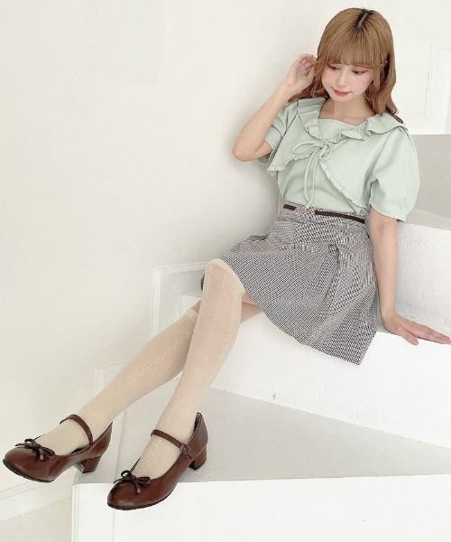 F i.n.t(フィント)の「レイヤード風フリルカットトップス/fint フィント(Tシャツ/カットソー・レディース・ラベンダー/ミント/アイボリー・FREE)」の10枚目の写真