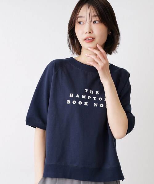 Dessin（デッサン）の「【洗える】フロッキーロゴ裏毛プルオーバー（Tシャツ/カットソー・レディース・ネイビー/ホワイト系/グレー・01/02/03）」の3枚目の写真