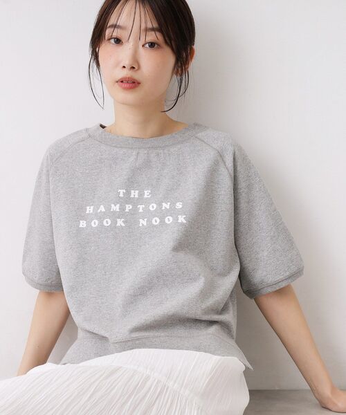 Dessin（デッサン）の「【洗える】フロッキーロゴ裏毛プルオーバー（Tシャツ/カットソー・レディース・ネイビー/ホワイト系/グレー・01/02/03）」の2枚目の写真