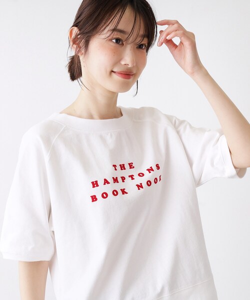 Dessin（デッサン）の「【洗える】フロッキーロゴ裏毛プルオーバー（Tシャツ/カットソー・レディース・ネイビー/ホワイト系/グレー・01/02/03）」の4枚目の写真