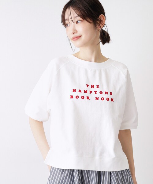 Dessin（デッサン）の「【洗える】フロッキーロゴ裏毛プルオーバー（Tシャツ/カットソー・レディース・ネイビー/ホワイト系/グレー・01/02/03）」の5枚目の写真
