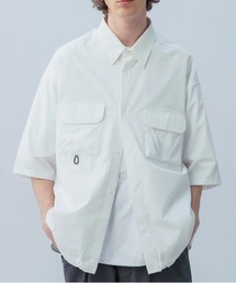 【+phenix / プラスフェニックス】AIRFLOW W-POCKET S/S SHIRT 高機能素材 Aerapix使用 ドローコード 半袖 シャツ