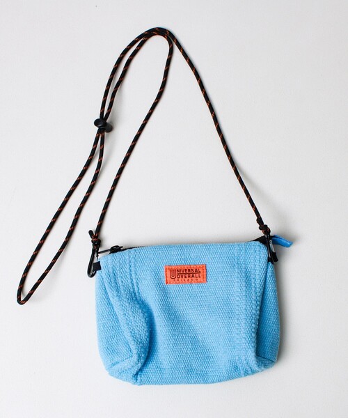 UNIVERSAL OVERALL（ユニバーサルオーバーオール）の「【UNIVERSAL OVERALL】Summer knit sacoche（ショルダーバッグ・メンズ・サックスブルー/ブラック/オレンジ/ラベンダー/オフホワイト・FREE）」の7枚目の写真