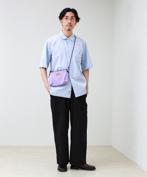 UNIVERSAL OVERALL（ユニバーサルオーバーオール）の「【UNIVERSAL OVERALL】Summer knit sacoche（ショルダーバッグ・メンズ・サックスブルー/ブラック/オレンジ/ラベンダー/オフホワイト・FREE）」の11枚目の写真