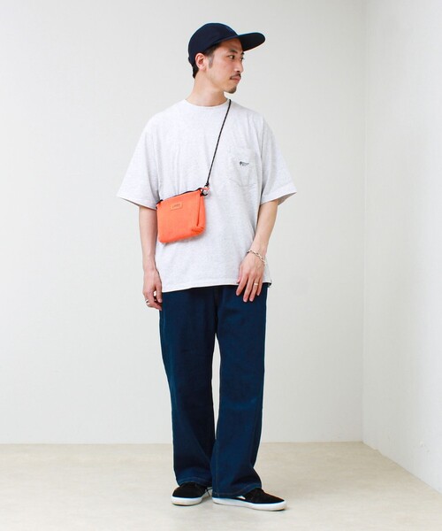 UNIVERSAL OVERALL（ユニバーサルオーバーオール）の「【UNIVERSAL OVERALL】Summer knit sacoche（ショルダーバッグ・メンズ・サックスブルー/ブラック/オレンジ/ラベンダー/オフホワイト・FREE）」の21枚目の写真