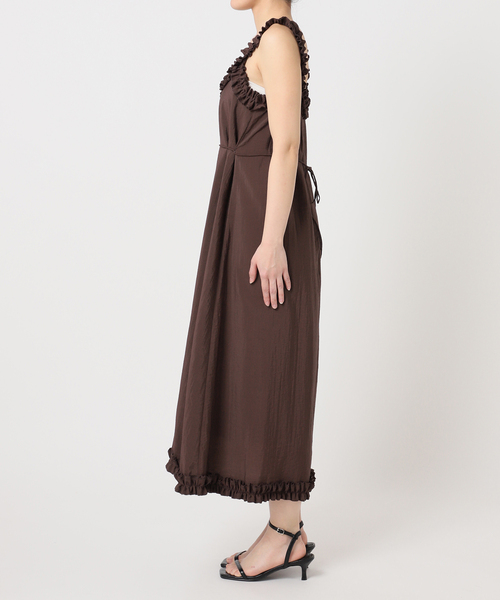 U by SPICK&SPAN(ユーバイスピックアンドスパン)の「Atelier Edition/アトリエ エディション SHIRRING SHOULDER DRESS(ワンピース・レディース・ブラウン・SMALL)」の12枚目の写真
