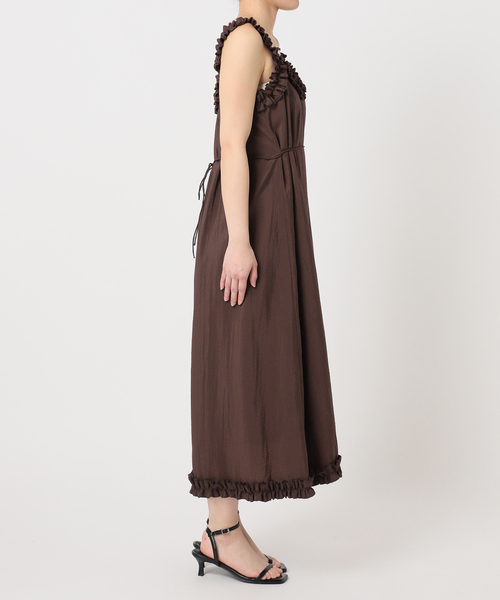 U by SPICK&SPAN(ユーバイスピックアンドスパン)の「Atelier Edition/アトリエ エディション SHIRRING SHOULDER DRESS(ワンピース・レディース・ブラウン・SMALL)」の10枚目の写真