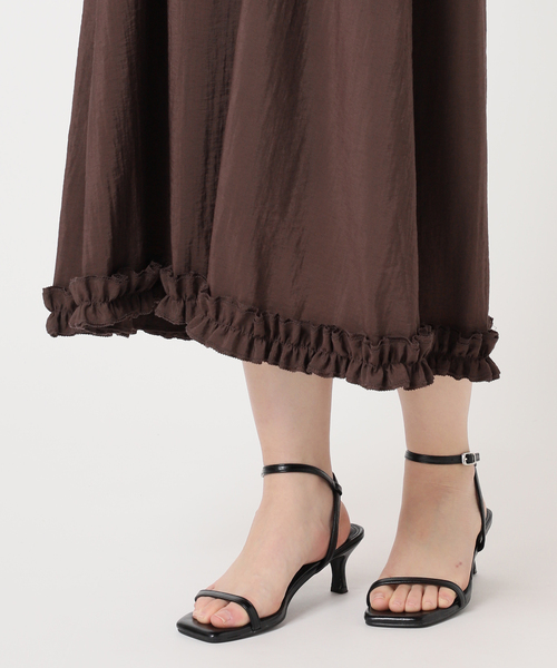 U by SPICK&SPAN(ユーバイスピックアンドスパン)の「Atelier Edition/アトリエ エディション SHIRRING SHOULDER DRESS(ワンピース・レディース・ブラウン・SMALL)」の8枚目の写真