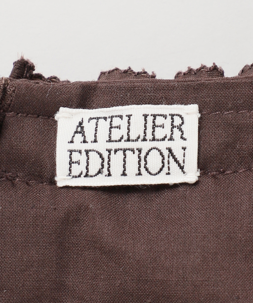 U by SPICK&SPAN(ユーバイスピックアンドスパン)の「Atelier Edition/アトリエ エディション SHIRRING SHOULDER DRESS(ワンピース・レディース・ブラウン・SMALL)」の2枚目の写真