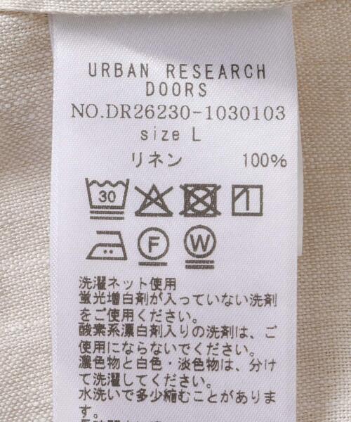 URBAN RESEARCH DOORS（アーバンリサーチドアーズ）の「シルケットリネン バンドカラーショートスリーブシャツ（シャツ/ブラウス・メンズ・ブラウン/チェック/インディゴブルー/アイボリー・MEDIUM/LARGE/X-LARGE）」の22枚目の写真