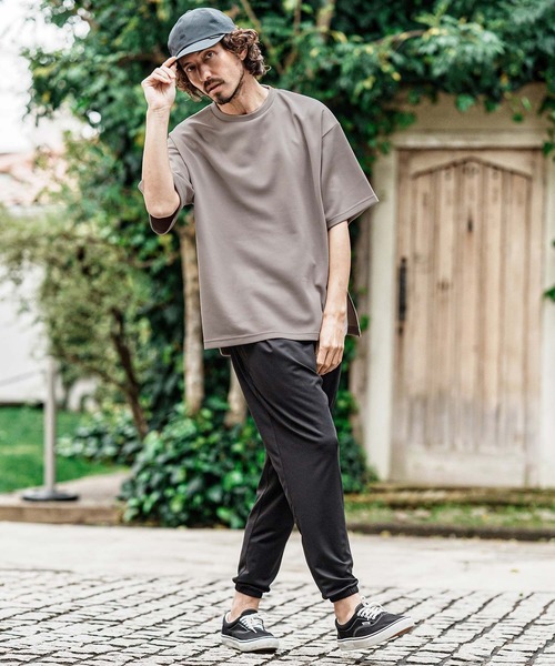 CAMBIO(カンビオ)の「mt10489- 鹿の子サイドスリットショートスリーブTシャツ(Tシャツ/カットソー・メンズ・ブラック/グレイッシュベージュ/ホワイト・XL/L/M)」の10枚目の写真