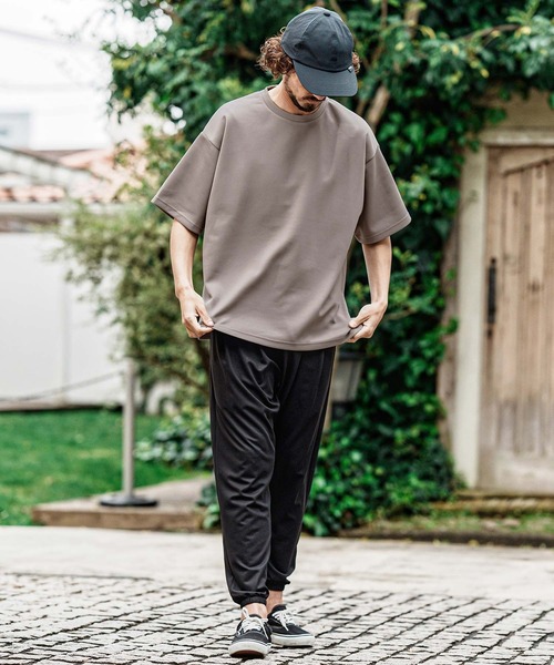 CAMBIO(カンビオ)の「mt10489- 鹿の子サイドスリットショートスリーブTシャツ(Tシャツ/カットソー・メンズ・ブラック/グレイッシュベージュ/ホワイト・XL/L/M)」の11枚目の写真