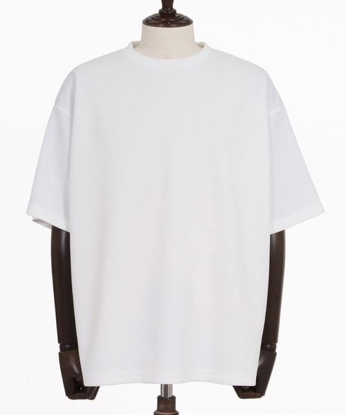 CAMBIO(カンビオ)の「mt10489- 鹿の子サイドスリットショートスリーブTシャツ(Tシャツ/カットソー・メンズ・ブラック/グレイッシュベージュ/ホワイト・XL/L/M)」の16枚目の写真