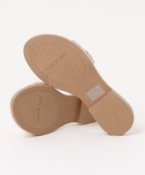 ITALIAN SHOEMAKERS(イタリアンシューメーカー)の「【ITALIAN SHOEMAKERS】シャイニーボーダーフラットサンダル(962337)(サンダル・レディース・ベージュ・37/36/35/38)」の3枚目の写真