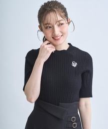 刺しゅう入りケーブニットプルオーバー