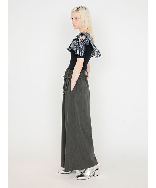 SORIN(ソリン )の「Asymmetric Frilled Top/アシンメトリック フリルトップ(Tシャツ/カットソー・レディース・グレー/ダークネイビー/ブラック・38)」の10枚目の写真