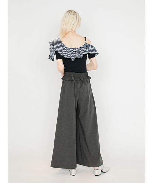SORIN(ソリン )の「Asymmetric Frilled Top/アシンメトリック フリルトップ(Tシャツ/カットソー・レディース・グレー/ダークネイビー/ブラック・38)」の11枚目の写真