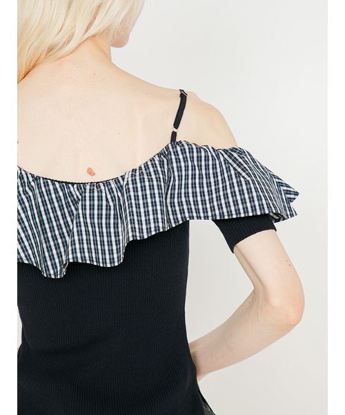 SORIN(ソリン )の「Asymmetric Frilled Top/アシンメトリック フリルトップ(Tシャツ/カットソー・レディース・グレー/ダークネイビー/ブラック・38)」の14枚目の写真