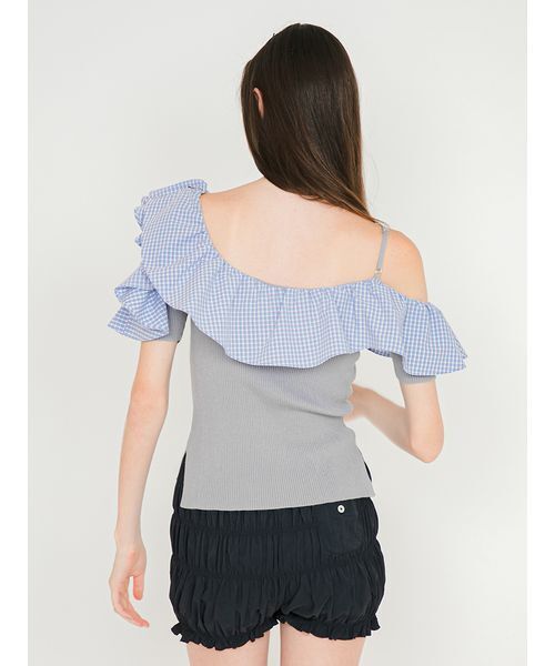 SORIN(ソリン )の「Asymmetric Frilled Top/アシンメトリック フリルトップ(Tシャツ/カットソー・レディース・グレー/ダークネイビー/ブラック・38)」の19枚目の写真