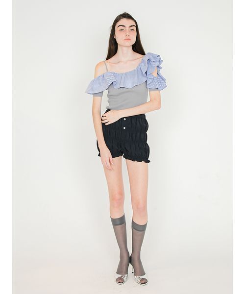 SORIN(ソリン )の「Asymmetric Frilled Top/アシンメトリック フリルトップ(Tシャツ/カットソー・レディース・グレー/ダークネイビー/ブラック・38)」の21枚目の写真