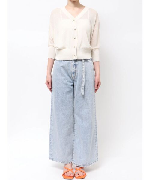LAGUNAMOON(ラグナムーン)の「2WAYラメシアーニットカーディガン 【夏服】(カーディガン/ボレロ・レディース・モカ/アイボリー/ピンク/ブラック・FREE)」の14枚目の写真