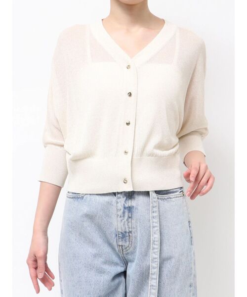 LAGUNAMOON(ラグナムーン)の「2WAYラメシアーニットカーディガン 【夏服】(カーディガン/ボレロ・レディース・モカ/アイボリー/ピンク/ブラック・FREE)」の18枚目の写真