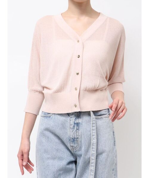 LAGUNAMOON(ラグナムーン)の「2WAYラメシアーニットカーディガン 【夏服】(カーディガン/ボレロ・レディース・モカ/アイボリー/ピンク/ブラック・FREE)」の20枚目の写真