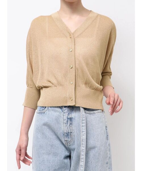 LAGUNAMOON(ラグナムーン)の「2WAYラメシアーニットカーディガン 【夏服】(カーディガン/ボレロ・レディース・モカ/アイボリー/ピンク/ブラック・FREE)」の21枚目の写真