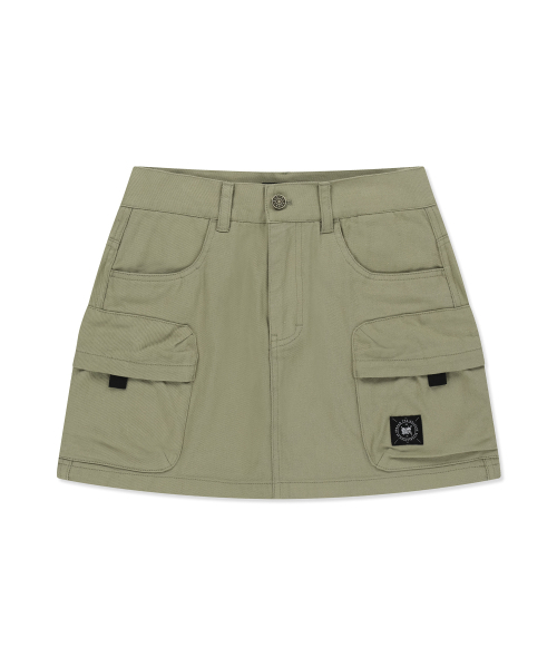 BROWNBREATH(ブラウンブレス)の「W TAG CARGO MINI SKIRT - KHAKI(スカート・レディース・その他・SMALL/MEDIUM)」の1枚目の写真