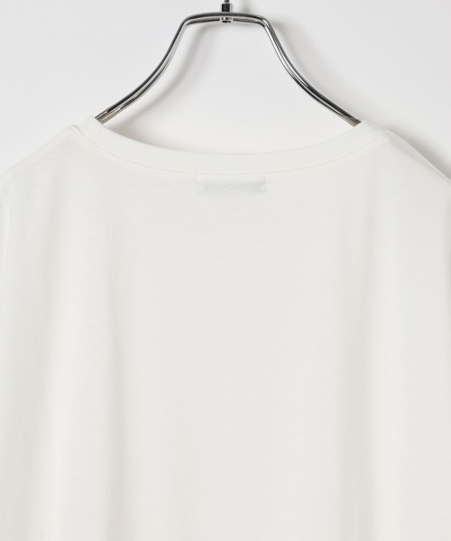 BAYFLOW（ベイフロー）の「アシメレースヘム半袖Tシャツ（Tシャツ/カットソー・レディース・オフホワイト/チャコール/ベージュ・FREE）」の8枚目の写真