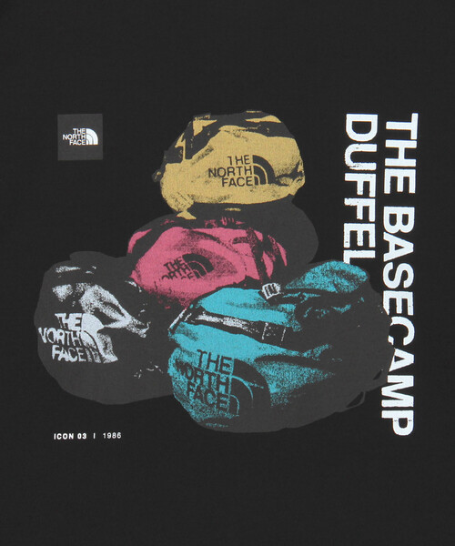 THE NORTH FACE(ザノースフェイス)の「THE NORTH FACE/ザ・ノース・フェイス ショートスリーブベースキャンプダッフルグラフィックティー(ユニセックス)(Tシャツ/カットソー・メンズ・ブラック/ホワイト・X-LARGE/LARGE/MEDIUM)」の6枚目の写真