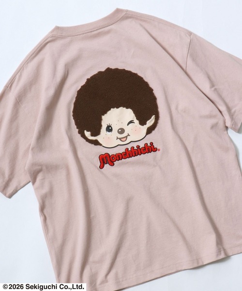 セール】モンチッチ サガラ刺繍バックプリントTシャツ/ビッグ