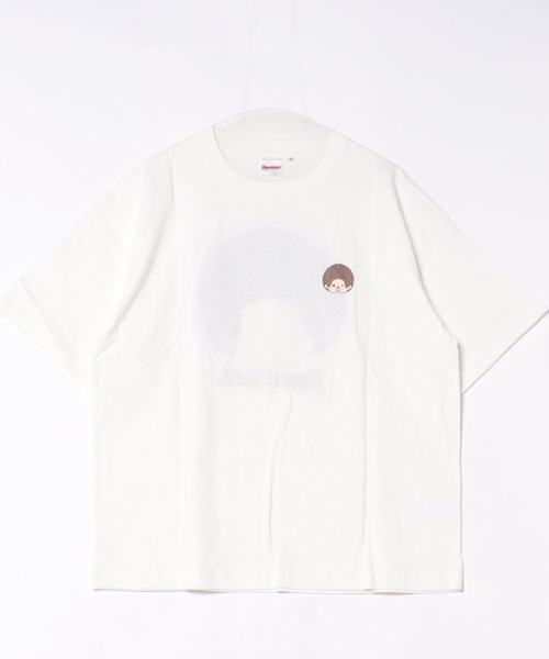 Salong hameu(サロン ハミュー)の「モンチッチ サガラ刺繍バックプリントTシャツ/ビッグシルエット レトロキャラ 韓国人気 ストリート ユニセックス(Tシャツ/カットソー・レディース・ホワイト/ピンク/ブラック・S/M/L)」の6枚目の写真