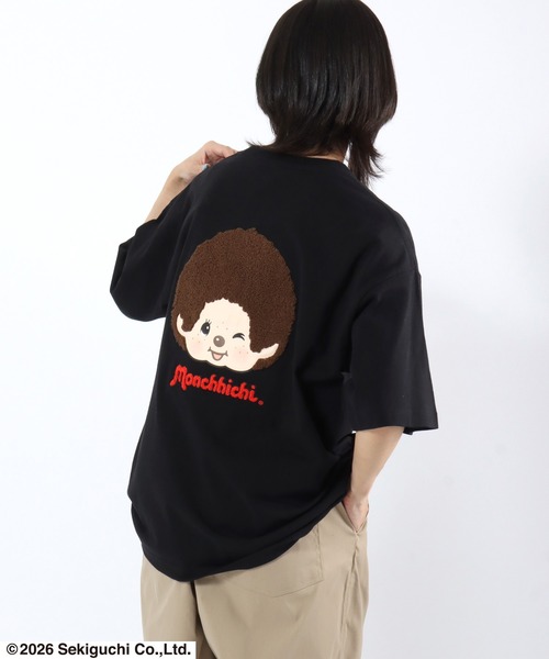 Salong hameu(サロン ハミュー)の「モンチッチ サガラ刺繍バックプリントTシャツ/ビッグシルエット レトロキャラ 韓国人気 ストリート ユニセックス(Tシャツ/カットソー・レディース・ホワイト/ピンク/ブラック・S/M/L)」の12枚目の写真