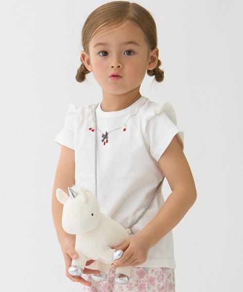 petit main(プティマイン)の「ぬいぐるみポシェット(ショルダーバッグ・キッズ・カーキ/アイボリー/ライトベージュ/グレー/キャメル・F)」の2枚目の写真