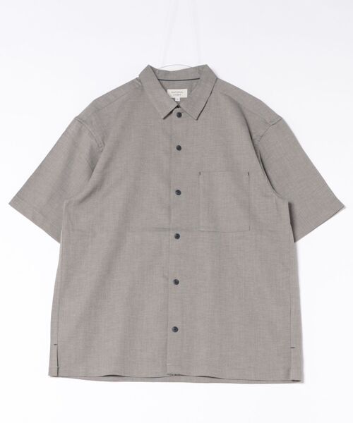 LB/S (エルビーエス)の「【NATURAL STORY/ナチュラルストーリー】【涼しく快適!リネンタッチ】 ストレッチシャツ 夏服 リネンライク 清涼感 羽織り(シャツ/ブラウス・メンズ・カーキ/アイボリー/グレー/チャコールグレー・LARGE/X-LARGE/MEDIUM)」の3枚目の写真