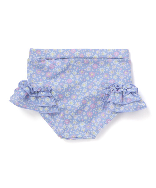 SLAP SLIP(スラップスリップ)の「肩フリルタンクトップ+花柄ボトム・セパレート水着(90~130cm)(水着・キッズ・パープル/ホワイト・90cm/120cm/100cm/110cm/130cm)」の12枚目の写真