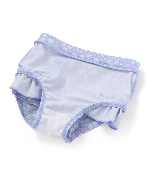 SLAP SLIP(スラップスリップ)の「肩フリルタンクトップ+花柄ボトム・セパレート水着(90~130cm)(水着・キッズ・パープル/ホワイト・90cm/120cm/100cm/110cm/130cm)」の20枚目の写真