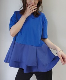 CORNERS | 【機能素材】ペプラムフレアTシャツ【接触冷感】【UV加工】【吸水速乾】(Tシャツ/カットソー)