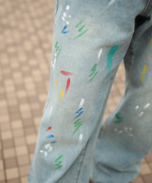 HOOK(フック)の「HOOK ペイントスプラッシュ デニムパンツ(デニムパンツ・メンズ・ライトブルー・M/L/XL)」の7枚目の写真