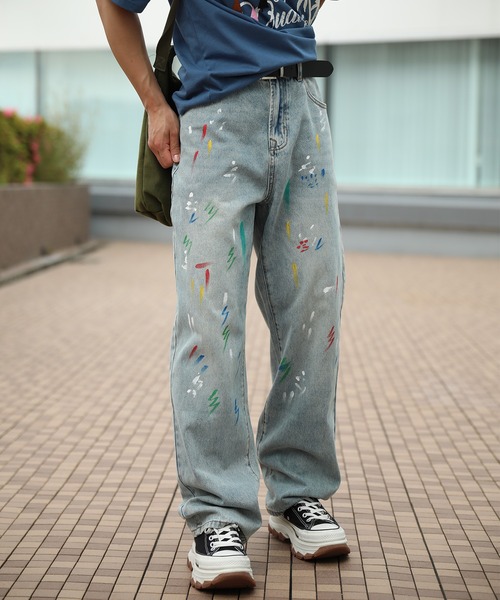 HOOK(フック)の「HOOK ペイントスプラッシュ デニムパンツ(デニムパンツ・メンズ・ライトブルー・M/L/XL)」の10枚目の写真
