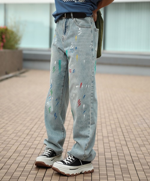 HOOK(フック)の「HOOK ペイントスプラッシュ デニムパンツ(デニムパンツ・メンズ・ライトブルー・M/L/XL)」の12枚目の写真