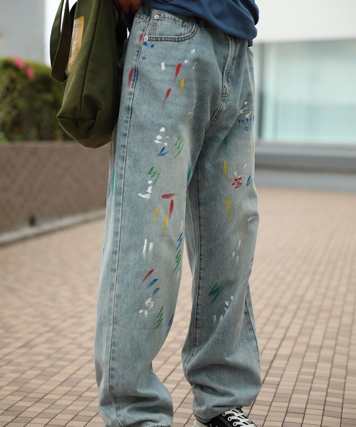 HOOK(フック)の「HOOK ペイントスプラッシュ デニムパンツ(デニムパンツ・メンズ・ライトブルー・M/L/XL)」の13枚目の写真