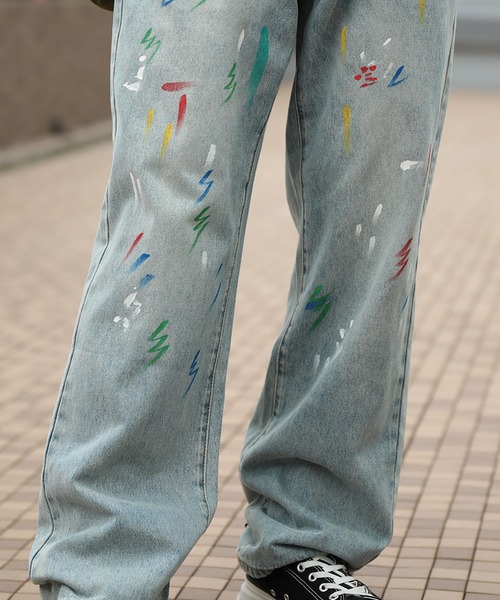 HOOK(フック)の「HOOK ペイントスプラッシュ デニムパンツ(デニムパンツ・メンズ・ライトブルー・M/L/XL)」の14枚目の写真