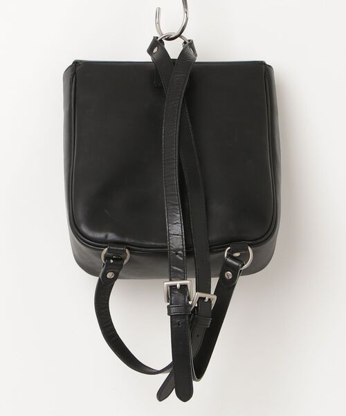 美品♡アニエスベー リュック♡バックパック【agnis b.】保存袋　黒 ブランド古着】ワンポイントリュック（バックパック/リュック）｜agnes