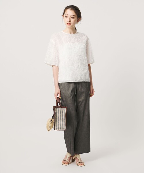 UNITED ARROWS(ユナイテッドアローズ)の「フリンジ Tシャツ ブラウス(シャツ/ブラウス・レディース・ホワイト/ブラック・FREE)」の7枚目の写真