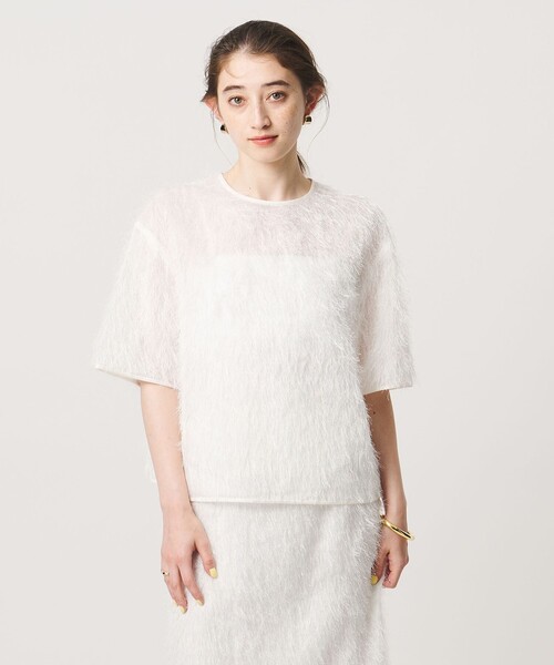 UNITED ARROWS(ユナイテッドアローズ)の「フリンジ Tシャツ ブラウス(シャツ/ブラウス・レディース・ホワイト/ブラック・FREE)」の8枚目の写真